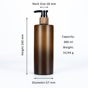 300ml Luxus PET Amber Color Kunststoff Körper lotion <span class=keywords><strong>Pump</strong></span> flasche 300ml Peeling mit Pumps prayer für <span class=keywords><strong>Shampoo</strong></span> - Product Image 6