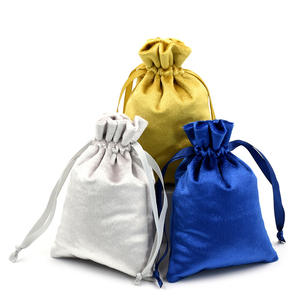 Bolsa de Franela de Algodón Ecológica con Cordón, Impresa con Logotipo Personalizado, Reciclable, con Diseño de Terciopelo, para Regalos y Pulseras - Product Image 1