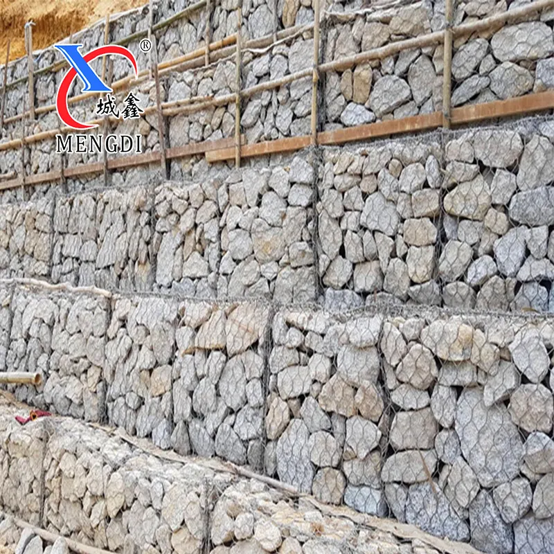 Galvaniz gabyon kutu altıgen Gabion demir tel örgü sepet dokuma Gabion Net