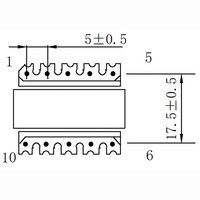 Transformateur haute fréquence Tianyi à noyau en ferrite, structure EE28 EE30, 20KHz-500KHz, sortie 220V 12V/24V, série EE, CE CQC