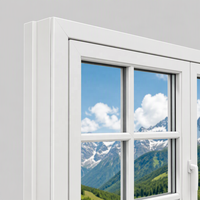 Fenêtre à battant en aluminium à rupture de pont thermique insonorisée sur mesure, double vitrage trempé, isolation thermique, avec moustiquaire et grilles, conforme NFRC, pour projets