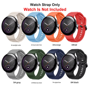 Bracelet de montre en silicone à motif ondulé Upro pour Google Pixel Watch, bracelet tendance, sport, en caoutchouc souple - Product Image 2