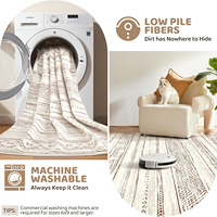 Modern Area Rugs for Living Room Rug Distressed Indoor Carpet Neutral Moroccan Ultra Soft for Machine Washable