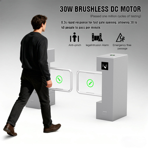 HCW自动摆动栅栏旋转门，用于健身房或超市的高安全性行人通道控制 - Product Image 1