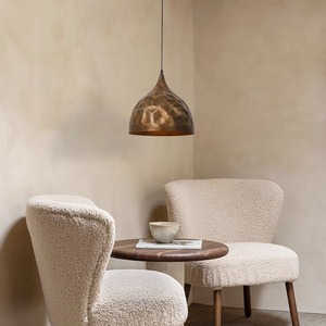 Luminaires suspendus LED de style industriel Wabi-Sabi, modernes et simples, finition cuivre, hauteur réglable, taille moyenne, garantie de 3 ans - Product Image 6