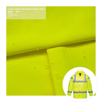 Autorización de marca 2025 nuevo estilo 100% tela de poliéster 300gsm tejido naranja combinado Softshell tela para chaqueta al aire libre