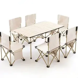 Fabriek Custom Diy Aluminium Tafel Germany Camping Draagbare Outdoor Picknick Strand Opvouwbare Campingtafel En Stoel Kit