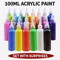 Peinture acrylique en gros de 50 ml grande capacité pour peinture murale sur plâtre, bricolage, coloration de poupées en céramique, fournitures artistiques