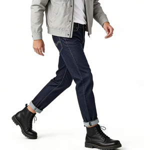 Jeans de marque <span class=keywords><strong>501</strong></span> Style japonais personnalisé Denim <span class=keywords><strong>blanc</strong></span> 14oz Jeans 14oz Denim selvedge Pantalon à jambe droite pour <span class=keywords><strong>homme</strong></span> avec logo - Product Image 2
