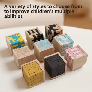 Set di Cubi Magici in Legno, Gioco Educativo Stimolante per Bambini e Adulti, Scatola di <span class=keywords><strong>Pandora</strong></span>, Battaglia Magica 54T - Product Image 1