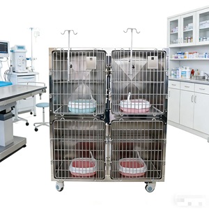 <span class=keywords><strong>Cage</strong></span> d'hospitalisation multi-niveaux à quatre positions pour animaux de compagnie, <span class=keywords><strong>cage</strong></span> d'observation pour chats, chiens et canins, en acier inoxydable 304 - Product Image 1
