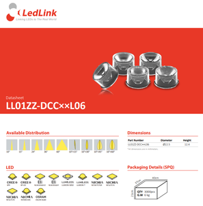 Lente LED TIR de 15 Grados LEDlink LL01ZZ-DCC15L06, Óptica Impermeable de PMMA para LED Crees Osrams 3535, Gran Venta - Product Image 2