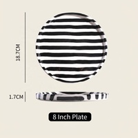Ensemble tasse et soucoupe en céramique de porcelaine sous-glaçurée peinte à la main, noir encre, avec logo personnalisé, compatible micro-ondes et four, écologique