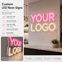 Señales de luz Led de neón para decoración del hogar, letras y palabras de buena Idea, color rosa, para Navidad, decoración de fiesta, señal electrónica acrílica con USB, OEM
