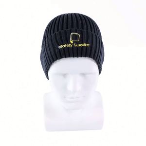Low MOQ Promotional Custom Winter/Spring Anti-shrink Breathable Knitted Beanie <b>Hat</b> with Embroidery Designer Logo - Product Image 2