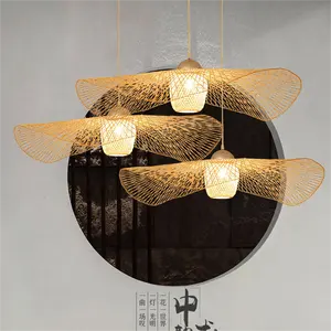 Antique and elegant restaurant living room bamboo pendant light beautiful and fashionable clothing shop bedroom pendant lamp