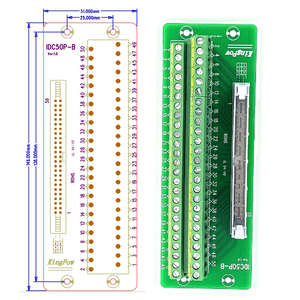 Molence IDC50 2x25 Pins 0,1 Zoll Steckverbinder-Breakout-Board, C45 DIN-Schienen-Montage-Klemmenblock-Steckverbinder für SPS-Mikrocontroller - Product Image 3