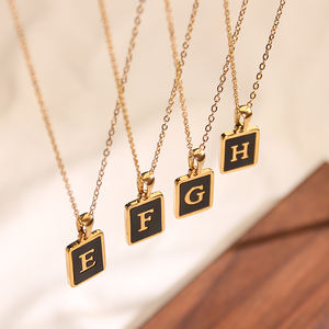 En gros Personnalisé En Acier Inoxydable Lettres Initiales Pendentif Collier <span class=keywords><strong>pour</strong></span> Femmes Classique <span class=keywords><strong>Bijoux</strong></span> En Aci Inoxyd Accessoires <span class=keywords><strong>Bijoux</strong></span> - Product Image 3