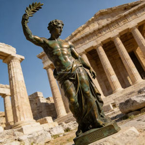 Statua di <span class=keywords><strong>Apollo</strong></span> in Bronzo su Larga Scala Personalizzata, <span class=keywords><strong>Scultura</strong></span> Paesaggistica per Esterni per Progetti di Chiese e Giardini - Product Image 4