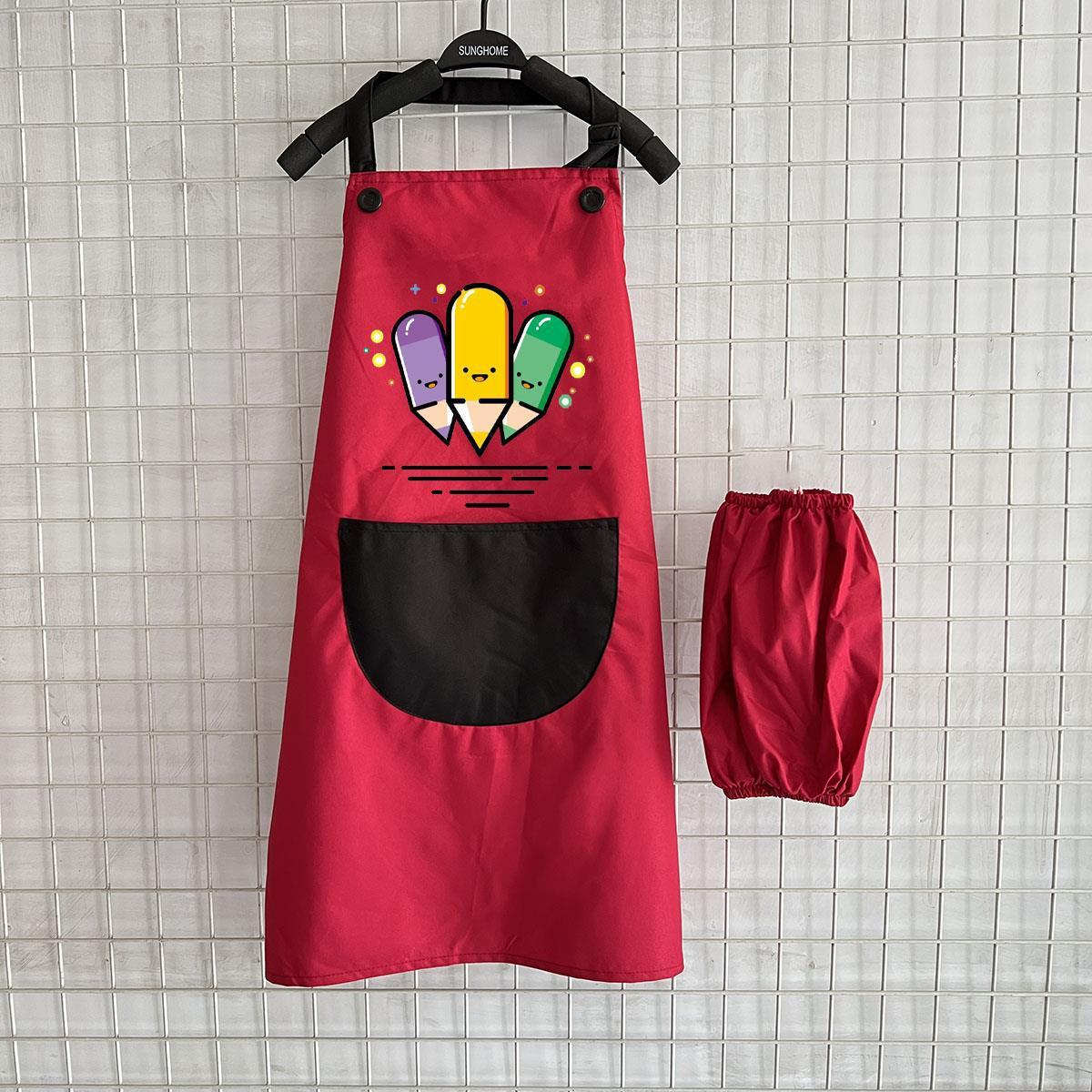 Costuras rojas * lápiz (manga roja del delantal)