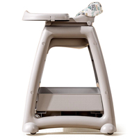 Nouveau Style sécurité réglable roue mobile infantile bébé salle à manger manger chaise en plastique bébé alimentation nourriture chaise haute avec Table à manger