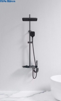 2025 Offre Spéciale Piano Key LED Ensemble de douche 4 fonctions Affichage numérique chaud et froid Ensemble de robinet de douche de salle de bain en laiton