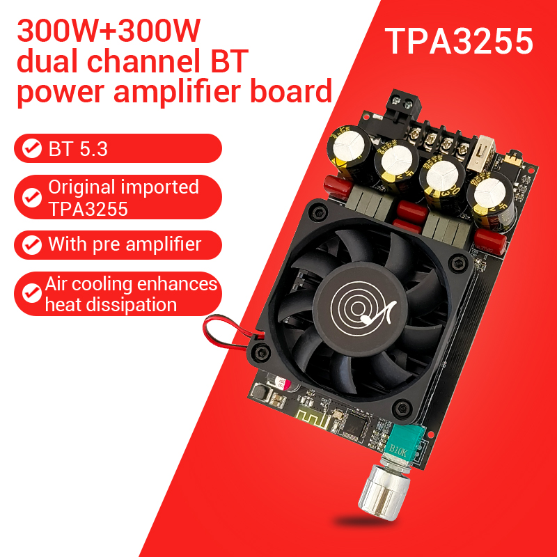 WUZHI ZK-3002B BT 5.3 Digital Speaker Amplifier Module 300WX2 Dual