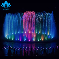 Grande fontaine musicale extérieure avec jets d'eau super hauts et contrôle de programme LED RGB pour place publique et monument touristique