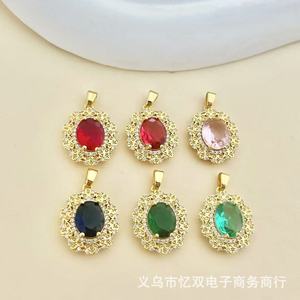 Pendentif en zircon diamanté, coupe ovale, forme goutte d'eau, bijoux pour femmes à porter au quotidien, origine Yiwu - Product Image 3