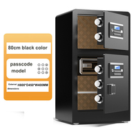 Großhandel 80cm Elektronisches Digitales Schloss Diebstahlsicherer Safe mit Schlüsselschloss Kaltgewalzter Stahl Schwarz/Kaffeebraun