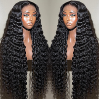 Cabello Humano Virgen HD de Lujo Brasileño Rizado, 13*4, 250% de Densidad, con Red y Agujas, para Fabricantes y Proveedores, de Alta Calidad y Económico
