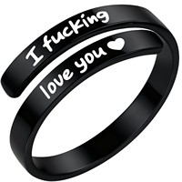 Personalisierter minimalistischer DIY-Ring mit Gravur für Damen und Herren, modischer offener Ring mit gravierten Buchstaben, Paar-Schmuck, Erinnerungsgeschenk