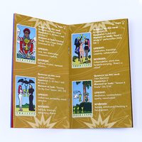 Cartes de tarot en papier d'impression de haute qualité d'usine OEM pour jeu de cartes à jouer personnalisables avec guide