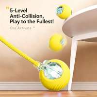 Jouets interactifs Elecpet pour chats d'intérieur, balles pour chiens, balles roulantes pour animaux de compagnie, jouet intelligent automatique pour faire chasser les chats