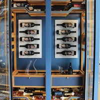 Armoire à vin thermostatée moderne et écologique, refroidisseur à vin intelligent avec plusieurs zones de température pour le salon