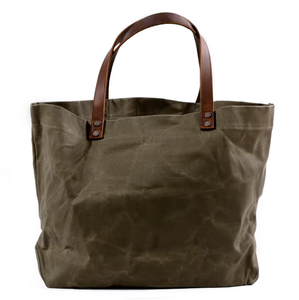 Fashionable women's <b>waterproof</b> wax printed canvas handbag, women's handbag, large capacity shopping <b>bag</b>, travel shoulder <b>bag</b> - Product Image 5