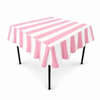 Housse de table de mahjong carrée en toile de coton sur mesure, rayée, vert foncé et rose, lavable, style américain