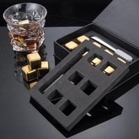 Accessoires pour le vin, accessoires de bar, ensemble cadeau de glaçons, refroidisseur de bière, perles de glace en acier inoxydable, boîte cadeau de luxe pour homme