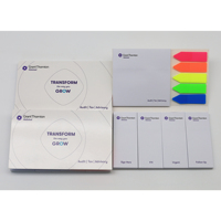 Notes autocollantes personnalisées avec logo promotionnel, recyclées, et bloc-notes Kawaii avec onglets adhésifs