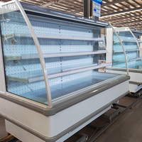 Vitrine réfrigérée ouverte pour boissons, réfrigérateur commercial pour supermarché