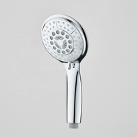 Moderno cabezal de ducha de mano con 6 modos, diseño de disco plano cromado de alto brillo y fácil instalación para cuartos de ducha