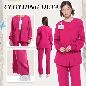 Women's Long Sleeve Dental <b>Scrub</b> Suit Moisture Wicking Suits For Hospital Uniforms - Product Image 5