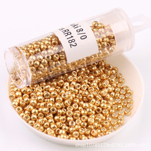 Boîte de 10g / Bouteille Perles de rocaille MIYUKI rondes électroplaquées or et argent, <span class=keywords><strong>en</strong></span> <span class=keywords><strong>verre</strong></span> émaillé, longue durée, pour bijoux et ornements DIY - Product Image 6