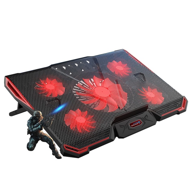 5 Fans Heavy Duty Laptop Cooling Fan Home Office Gaming Cooler Laptop Cooling Pad for Gaming Notebook