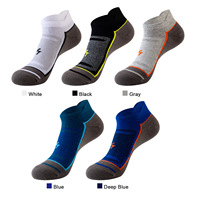 Chaussettes de sport respirantes en coton fin tricoté pour homme, pour l'été, fourniture ODM pour la course à pied