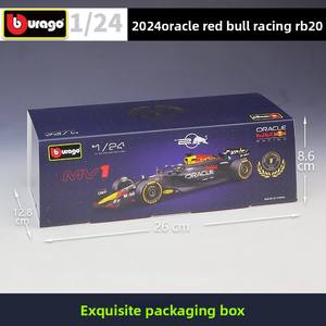 Bburago 1:24 Voiture de course F1 Red Bull RB20 Max Vastanton Mercedess W15E Sf-23 Modèle de voiture en alliage de simulation avec casque et boîte de couleur - Product Image 4