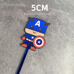 Décoration de gâteau en acrylique « <span class=keywords><strong>Joyeux</strong></span> <span class=keywords><strong>Anniversaire</strong></span> » Super Héros de Dessin Animé pour Mariage, Fête d'<span class=keywords><strong>Anniversaire</strong></span>, Baby Shower – Décorations de Desserts DIY Super Héros - Product Image 5