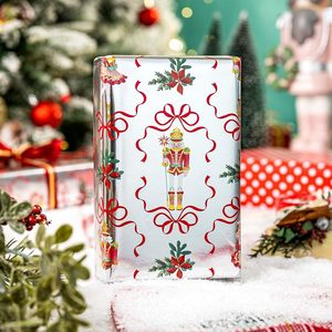 Silver Christmas <b>Wrapping</b> <b>Paper</b> Reversible Red Nutcracker Pattern 17 In X 32.8 Ft Metallized <b>Paper</b> For Holiday Gift <b>Wrapping</b> - Product Image 4