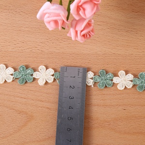 Collar de Flor de Ciruelo Verde, Encaje Bordado de Poliéster Soluble en Agua, Accesorios para Ropa y Joyería, 15Y Multicolor - Product Image 3