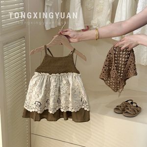 Child Star Circle Girls Sleeveless Lace Dress Breathable Summer Hollow-Out Suspender Dress For Children - Product Image 5